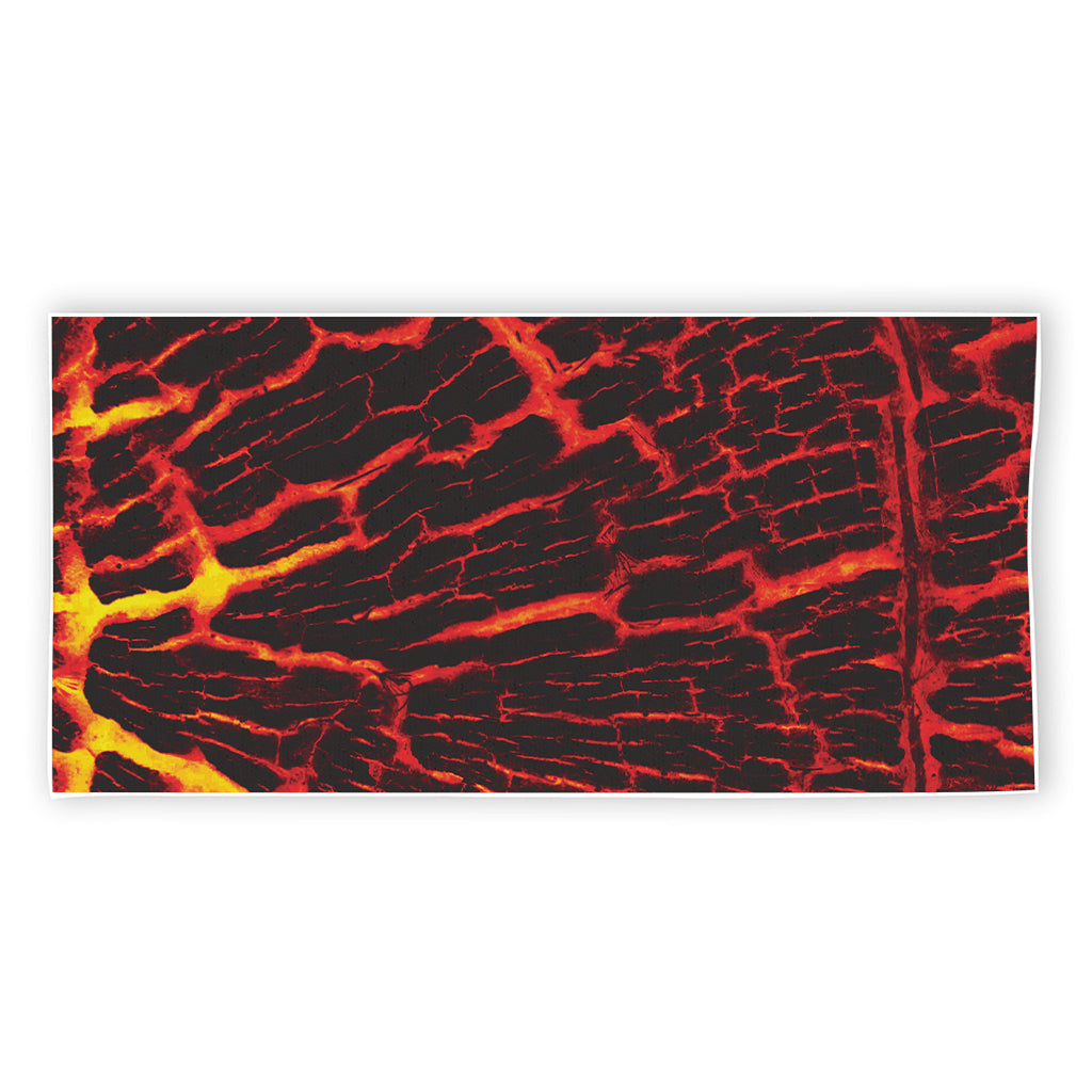 Lava Burning Print Beach Towel