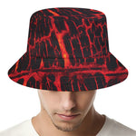 Lava Burning Print Bucket Hat