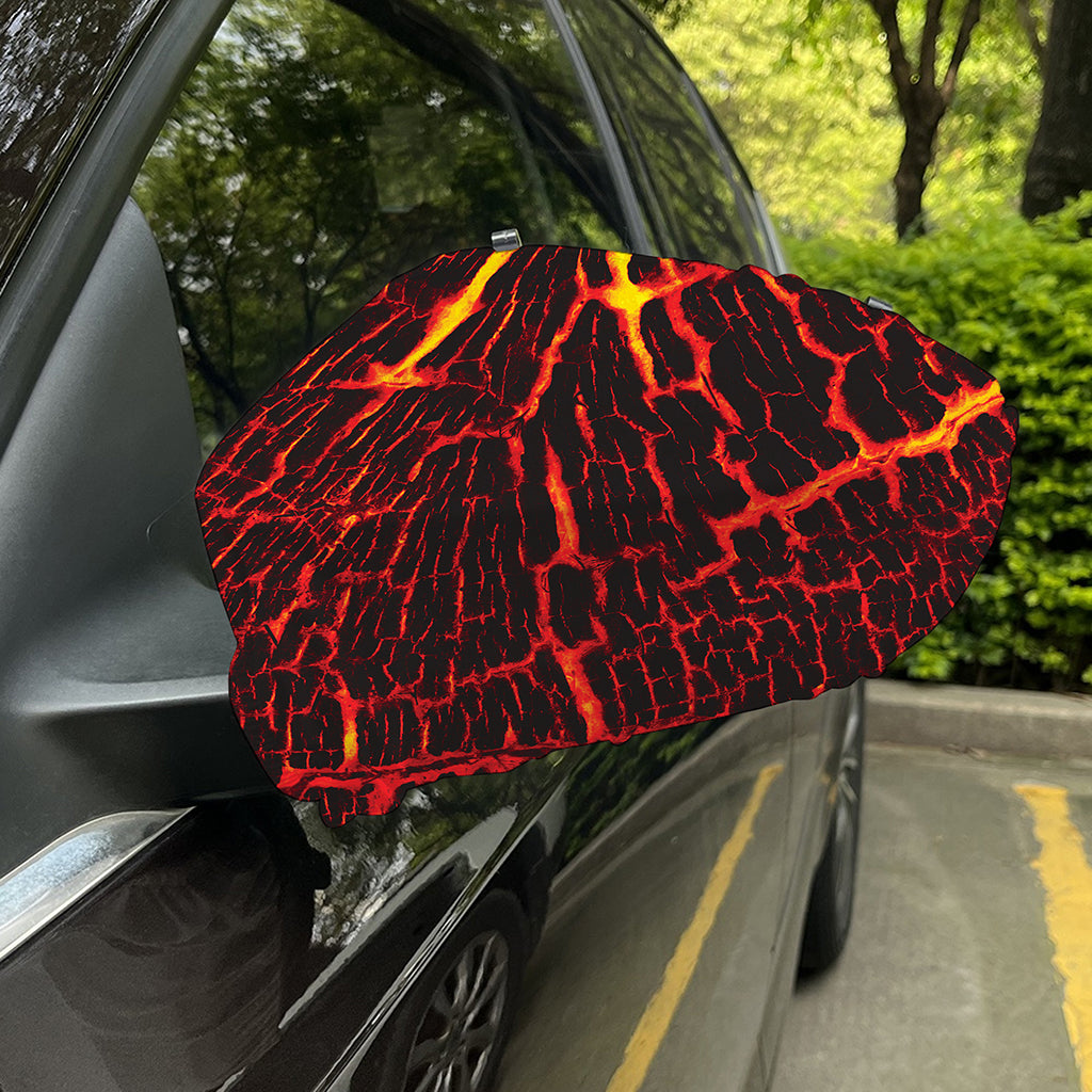 Lava Burning Print Car Side Mirror Covers