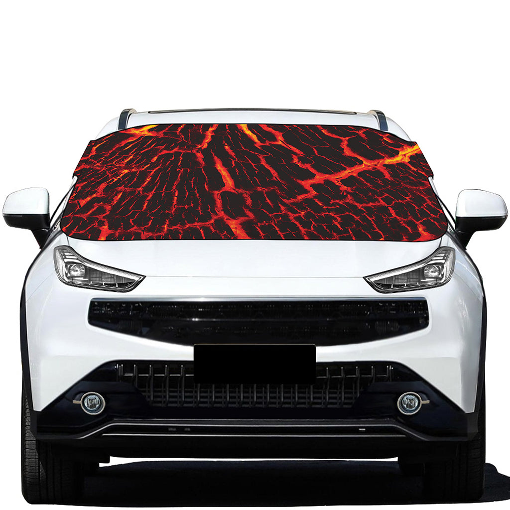 Lava Burning Print Car Windshield Snow Cover