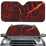 Lava Burning Print Car Windshield Sun Shade