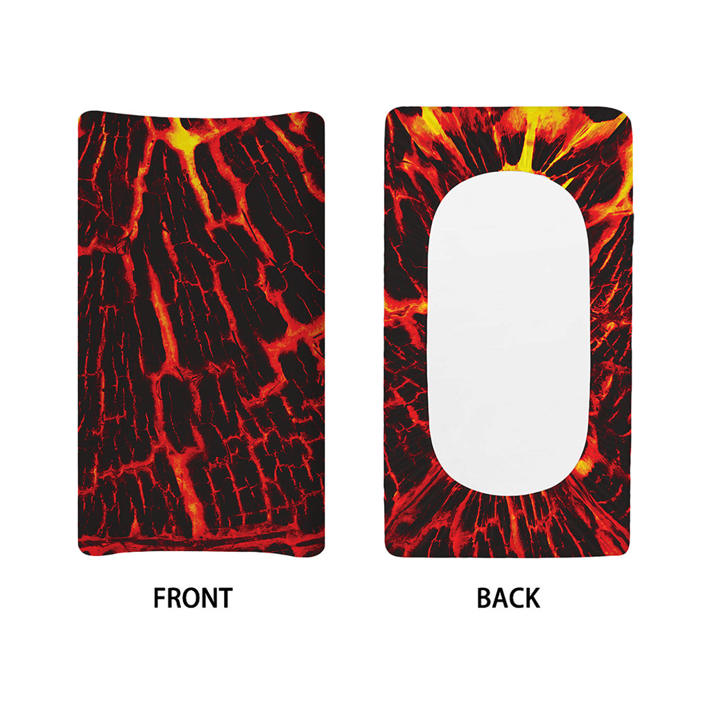 Lava Burning Print Changing Pad Cover