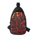 Lava Burning Print Sling Bag