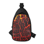 Lava Burning Print Chest Bag