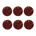 Lava Burning Print Coaster Set