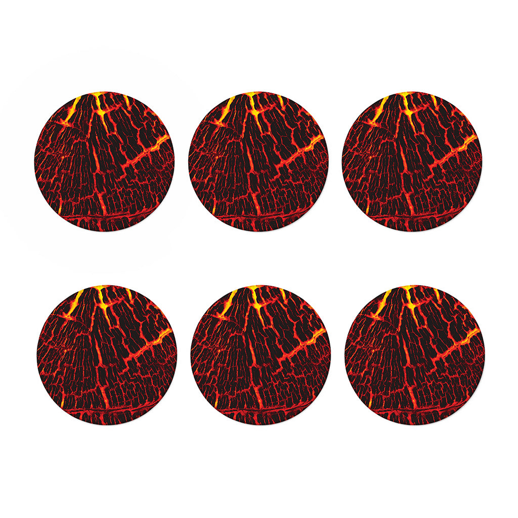 Lava Burning Print Coaster Set