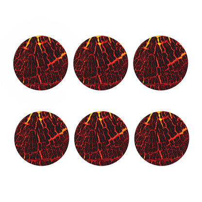 Lava Burning Print Coaster Set