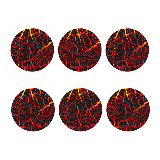 Lava Burning Print Coaster Set