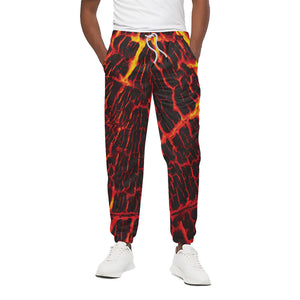 Lava Burning Print Cotton Pants