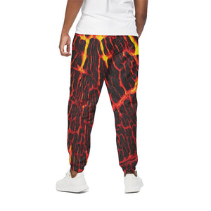 Lava Burning Print Cotton Pants