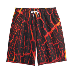 Lava Burning Print Cotton Shorts