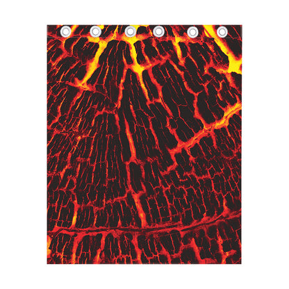 Lava Burning Print Curtain