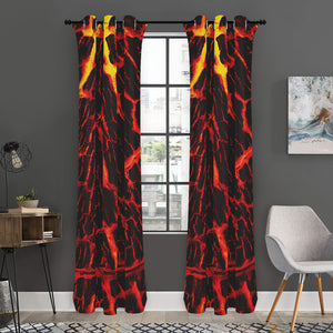 Lava Burning Print Curtain