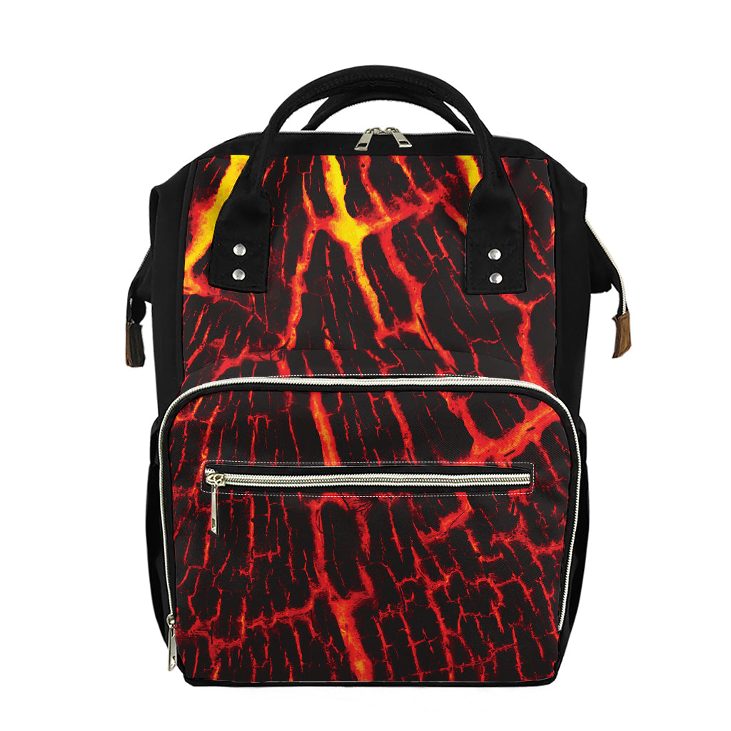 Lava Burning Print Diaper Bag