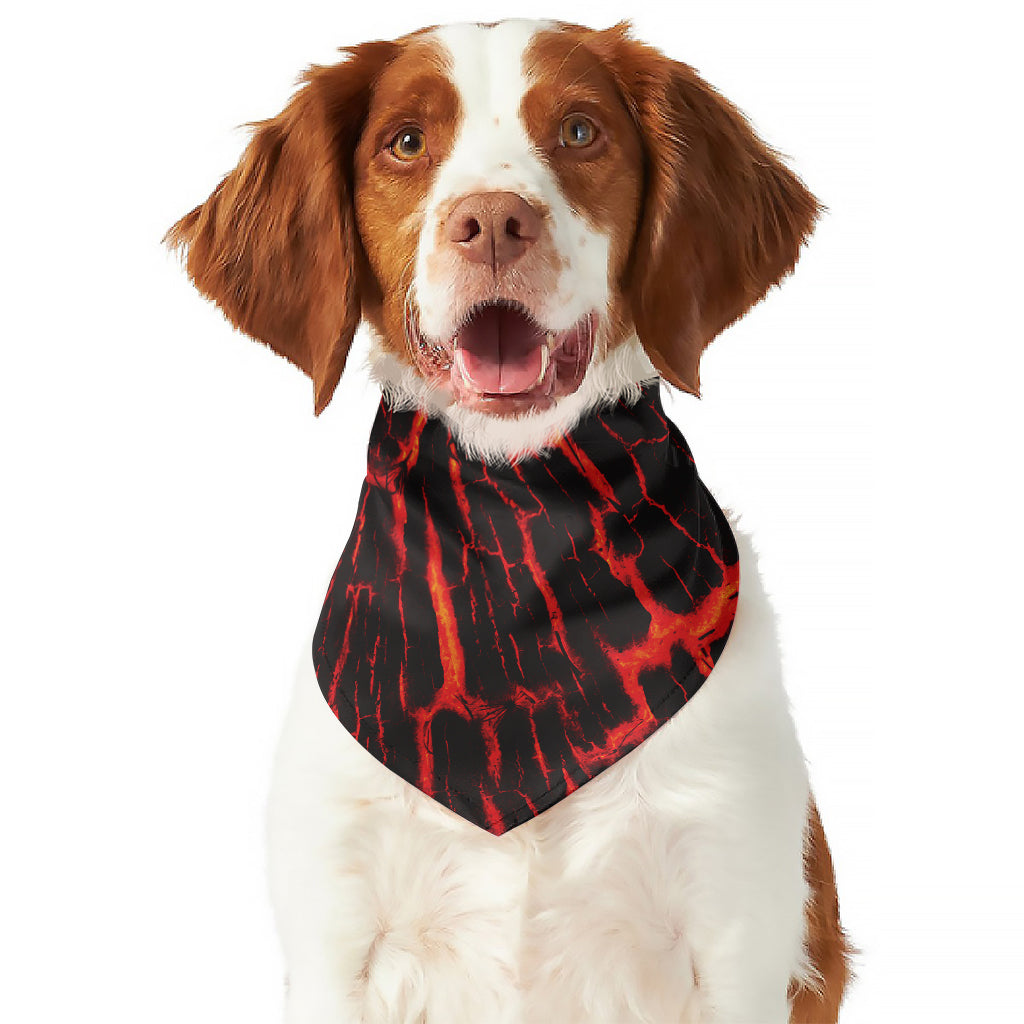 Lava Burning Print Dog Bandana