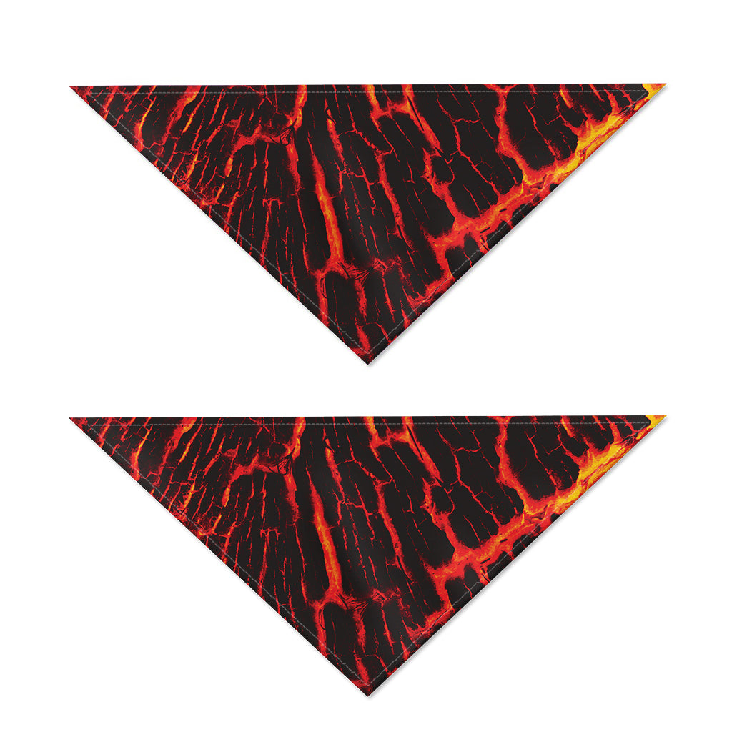 Lava Burning Print Dog Bandana