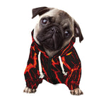 Lava Burning Print Dog Zip Up Hoodie