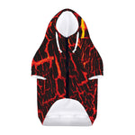 Lava Burning Print Dog Zip Up Hoodie