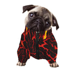 Lava Burning Print Dog Zip Up Jacket