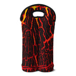 Lava Burning Print Double Neoprene Wine Tote