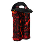 Lava Burning Print Double Neoprene Wine Tote