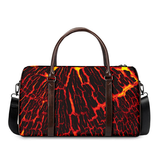 Lava Burning Print Duffle Bag