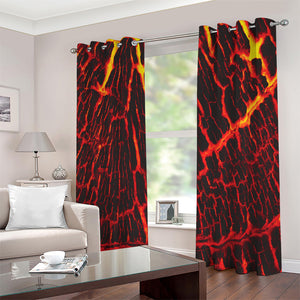 Lava Burning Print Extra Wide Grommet Curtains