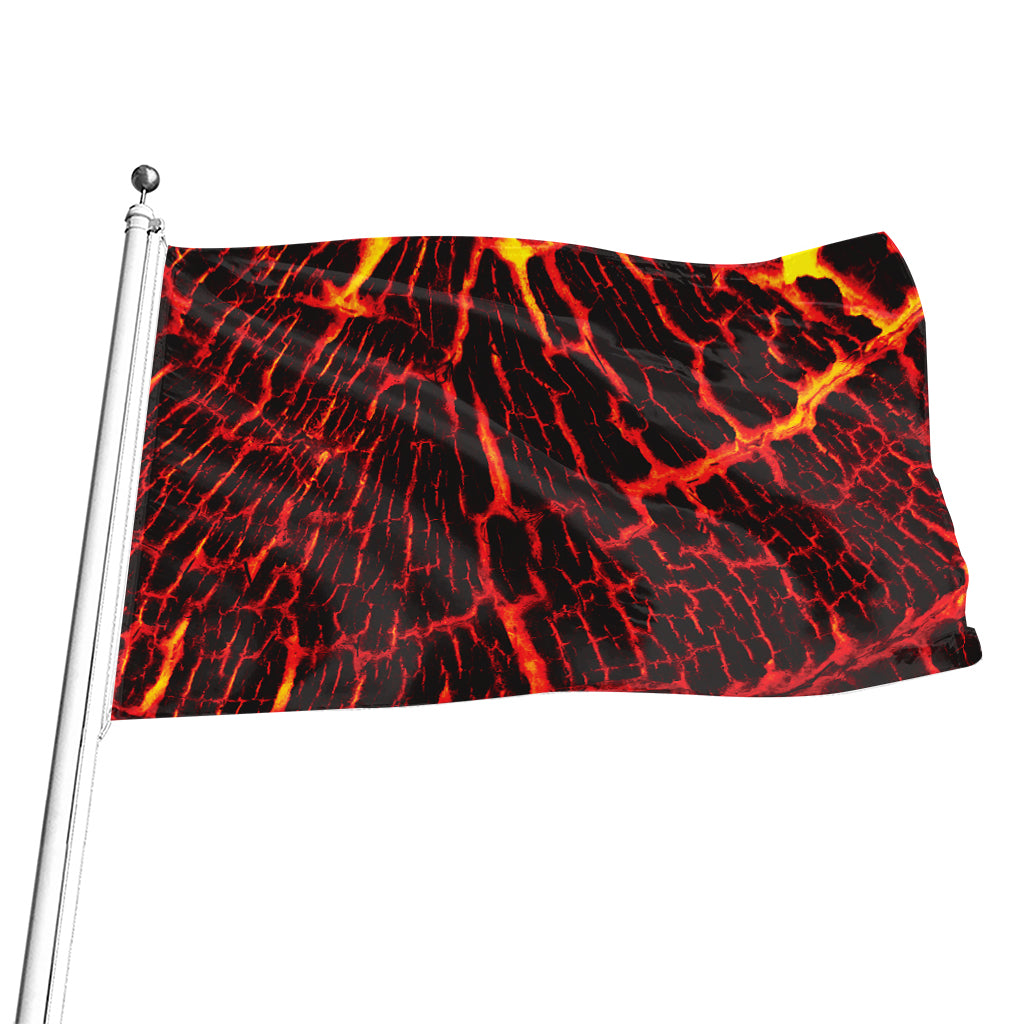 Lava Burning Print Flag