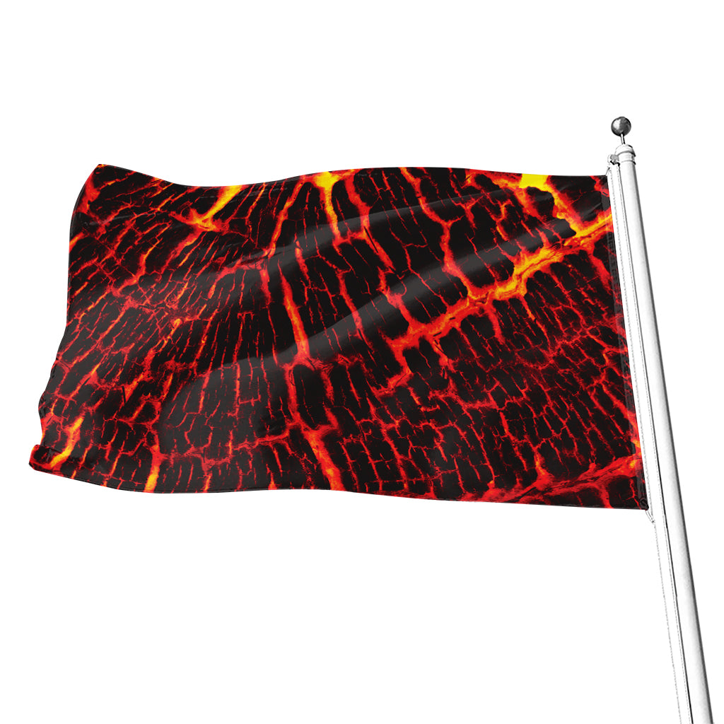 Lava Burning Print Flag