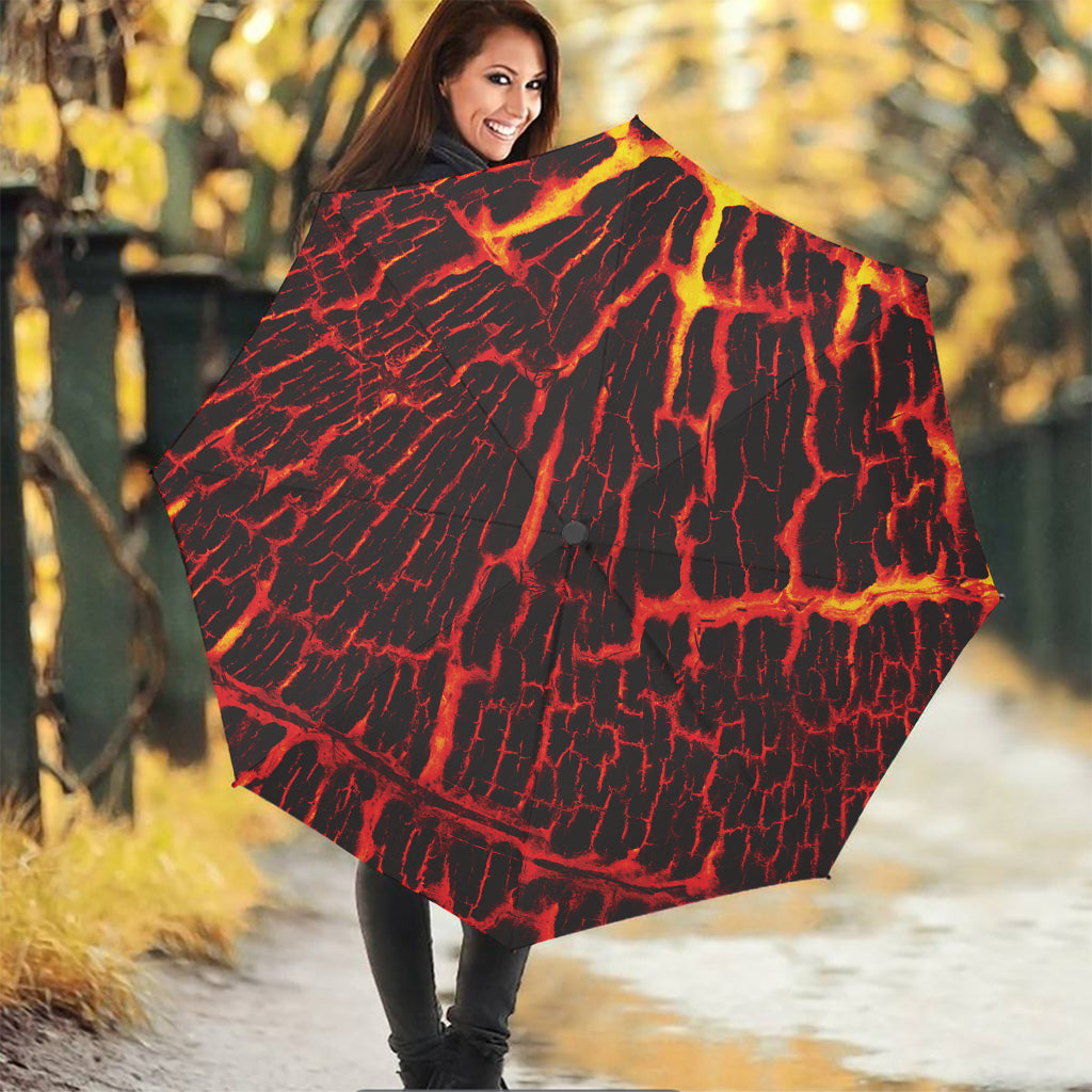 Lava Burning Print Foldable Umbrella