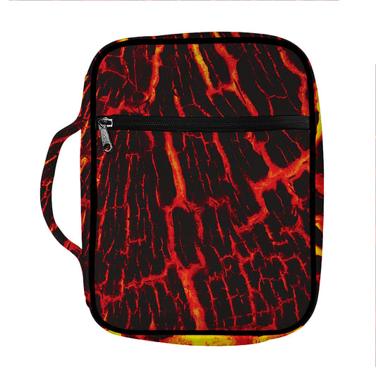 Lava Burning Print Front Pocket Bible Bag