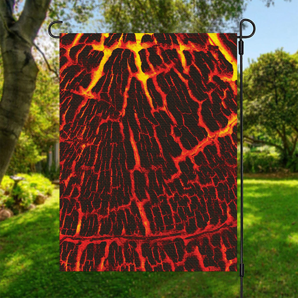 Lava Burning Print Garden Flag