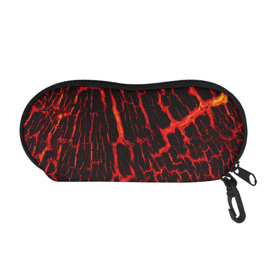 Lava Burning Print Glasses Case