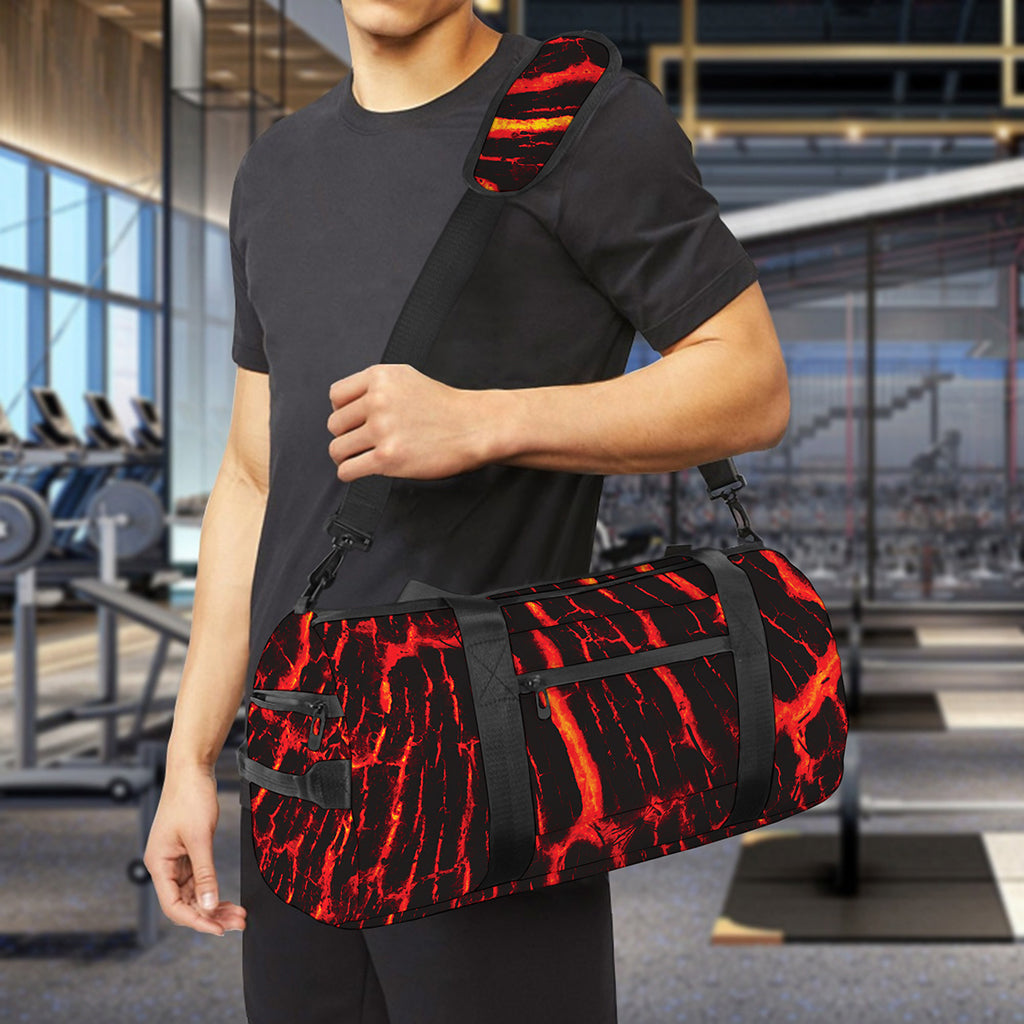 Lava Burning Print Gym Bag