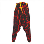 Lava Burning Print Hammer Pants