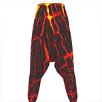 Lava Burning Print Hammer Pants