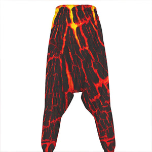 Lava Burning Print Hammer Pants