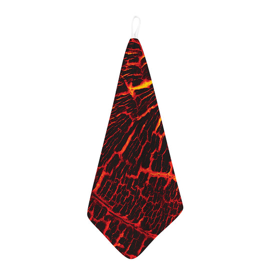 Lava Burning Print Hand Towel