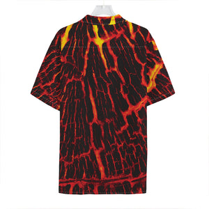 Lava Burning Print Hawaiian Shirt