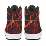 Lava Burning Print High Top Leather Sneakers