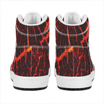 Lava Burning Print High Top Leather Sneakers