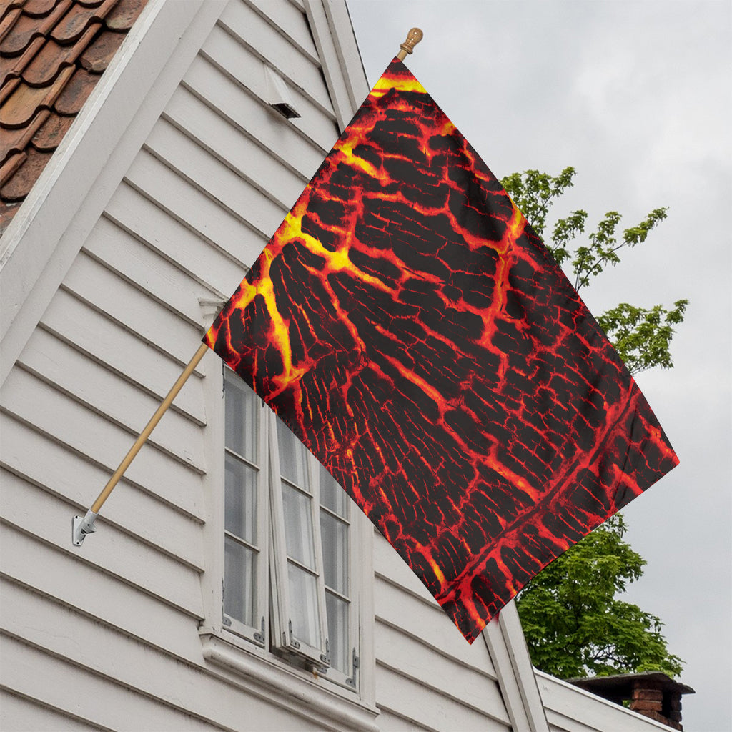 Lava Burning Print House Flag