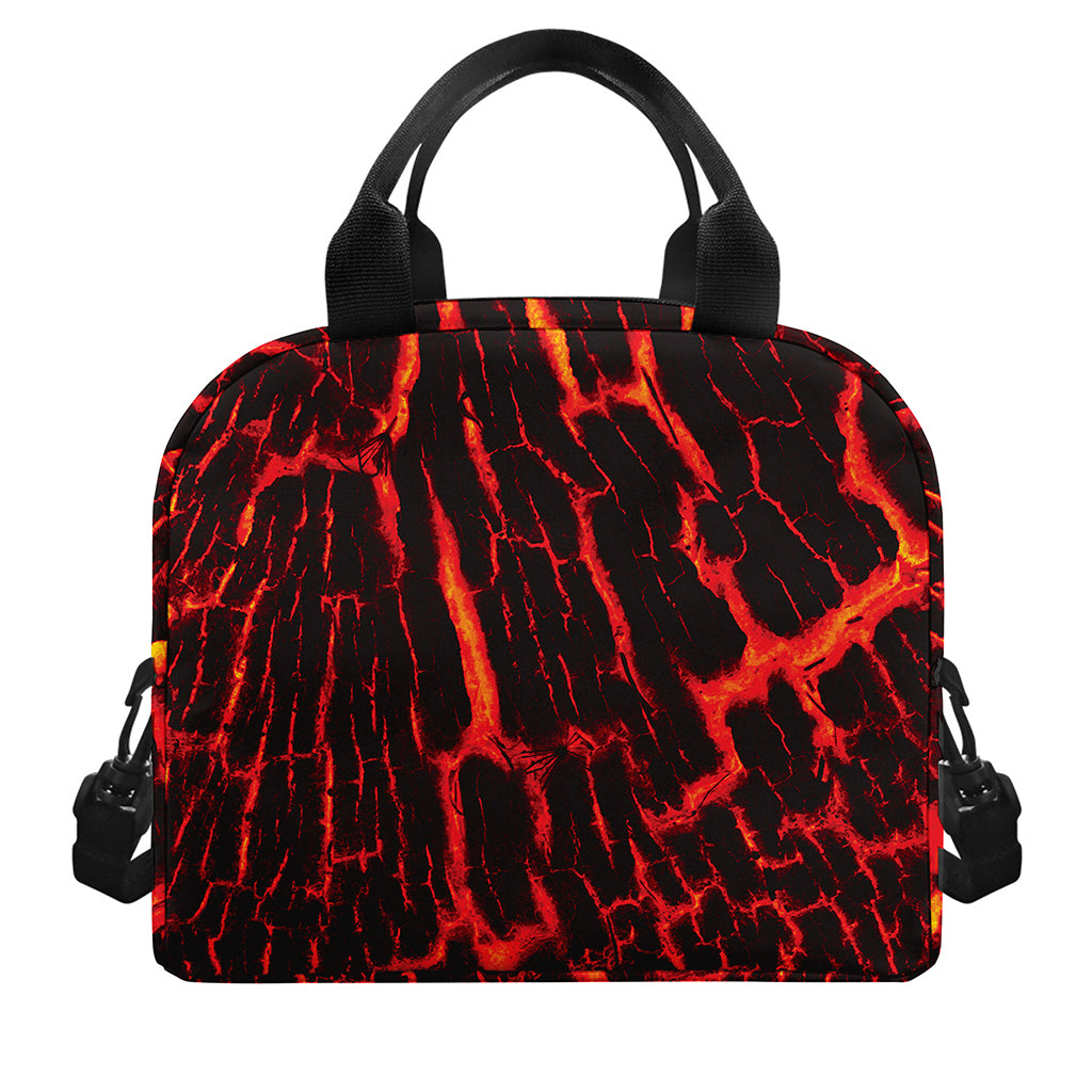 Lava Burning Print Insulated Lunch Bag
