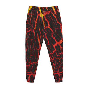 Lava Burning Print Jogger Pants