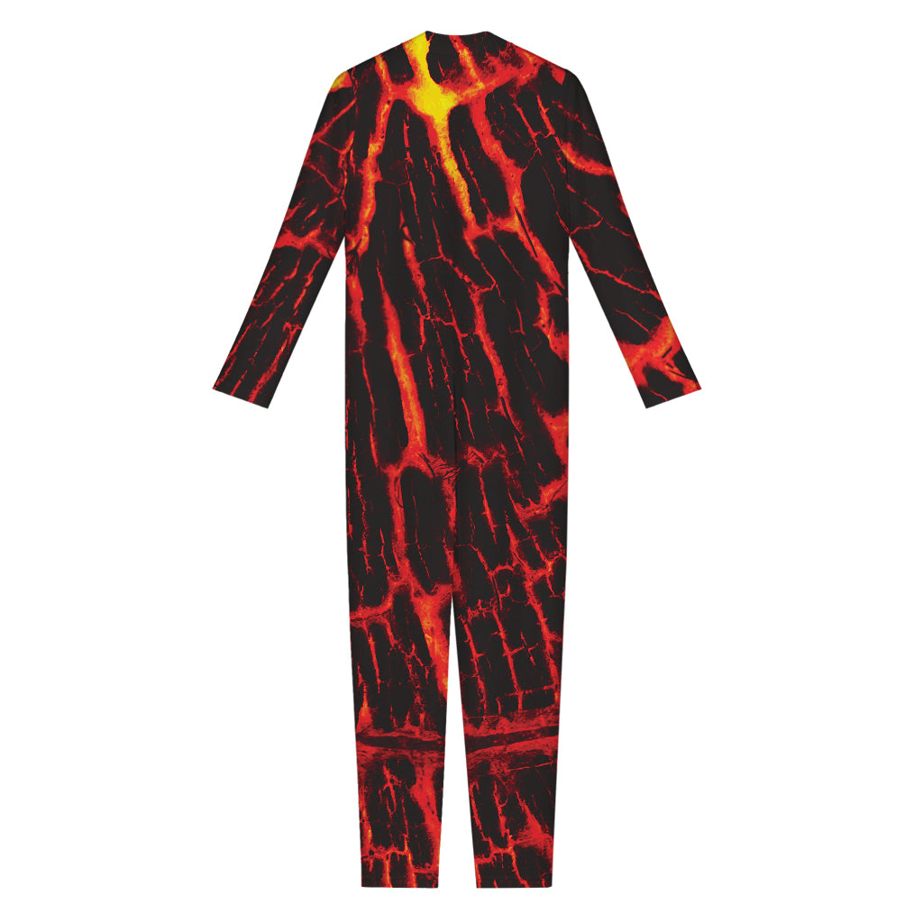 Lava Burning Print Jumpsuit