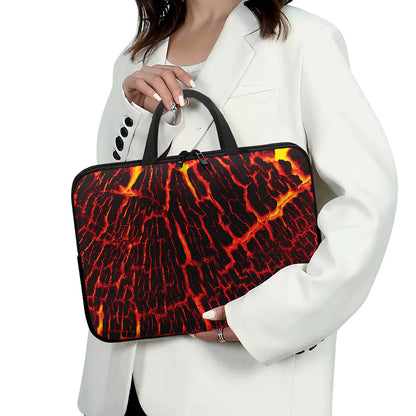 Lava Burning Print Laptop Sleeve With Handle