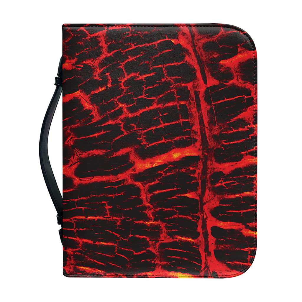 Lava Burning Print Leather Bible Cover