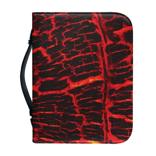Lava Burning Print Leather Bible Cover