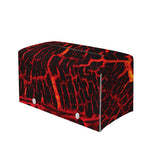 Lava Burning Print Leather Tissue Box Cover