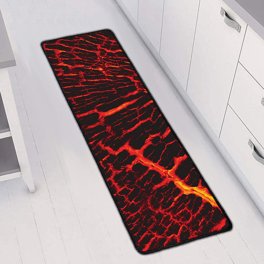 Lava Burning Print Long Kitchen Mat